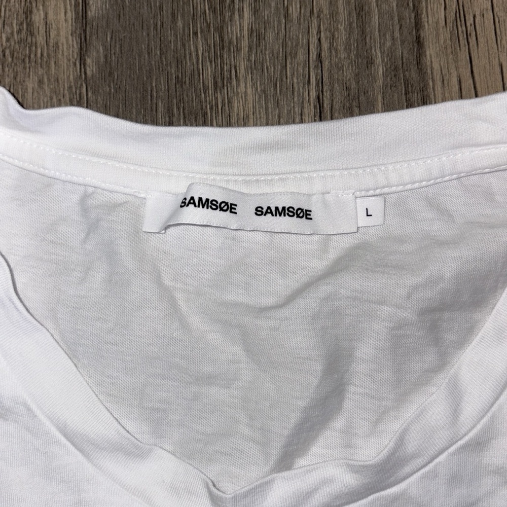 Samsøe Samsøe Kronos men’s basic white tee - large - Picture 4 of 6